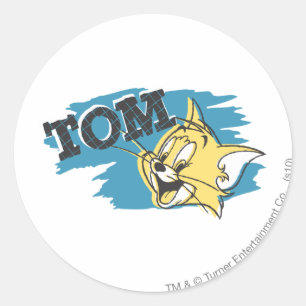 Adesivo Logotipo azul e amarelo de Tom