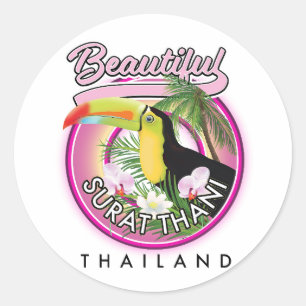 Adesivo Logótipo bonito do Surat Thani Thailândia