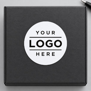 Adesivo Logotipo Branco Moderno de Negócios
