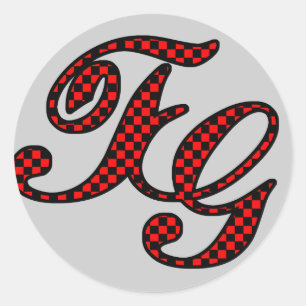 Adesivo Logotipo checkered do TG