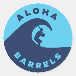 Adesivo Logotipo circular de cor Aloha Barrels 2