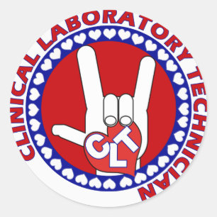 Adesivo LOGOTIPO CLT CLINICAL LAB TECH ASL iLOVE