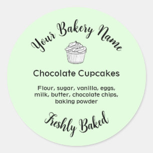 Adesivo Logotipo comercial do Bolo Homemade - Marca verde