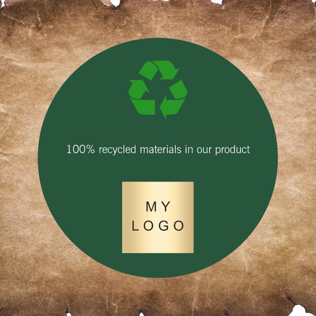 Adesivo Logotipo comercial do produto de símbolo de recicl (Criador carregado)