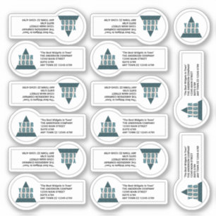 Adesivo Logotipo comercial Endereço promocional 14 Contorn