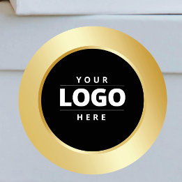 Adesivo Logotipo comercial Entrega Dourada corporativa mod