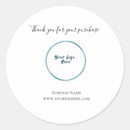 Adesivo Logotipo comercial Obrigado