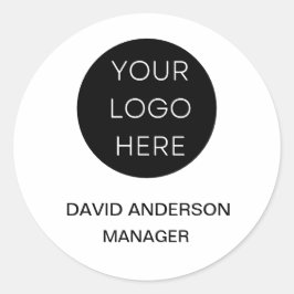 Adesivo Logotipo comercial personalizado Branco moderno