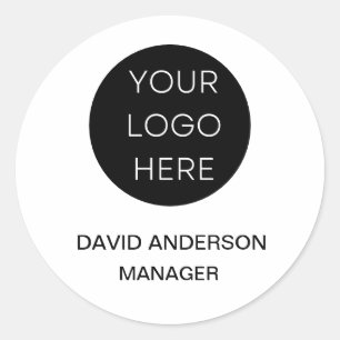 Adesivo Logotipo comercial personalizado Branco moderno