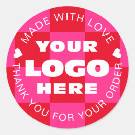 Adesivo Logotipo comercial personalizado Marca Obrigado Ch