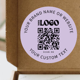 Adesivo Logotipo comercial Promocional Empresa Código QR L