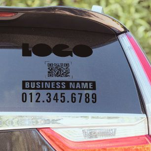 Adesivo Logotipo comercial QR no Vinyl Square Car Window P