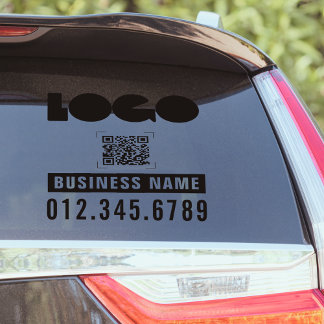 Adesivo Logotipo comercial QR no Vinyl Square Car Window P