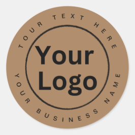 Adesivo Logotipo comercial simples marrom