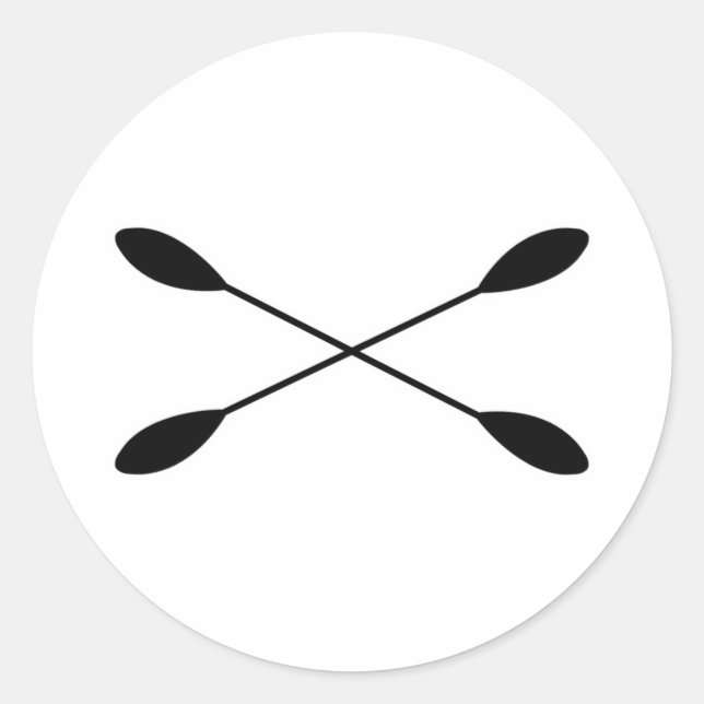 Adesivo Logotipo cruzado de Kayak Paddles (Frente)
