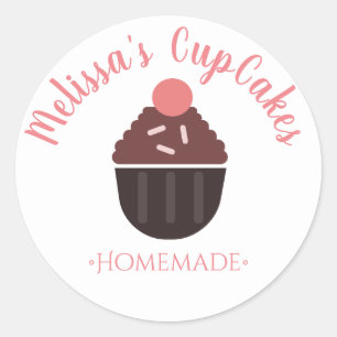 Adesivo Logotipo Cupcake Granulado Padaria Caseira