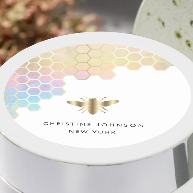 Adesivo logótipo da abelha de mel (Criador carregado)