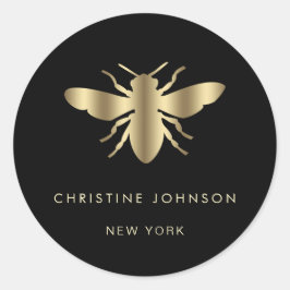 Adesivo logotipo da abelha em preto