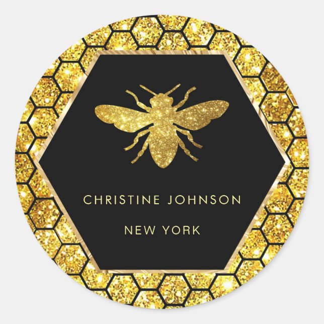 Adesivo logótipo da abelha hexágona (Frente)