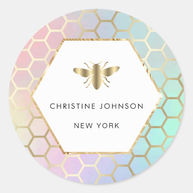 Adesivo logótipo da abelha hexágona (Frente)