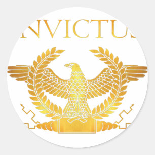 Adesivo logotipo da águia do ouro invictus