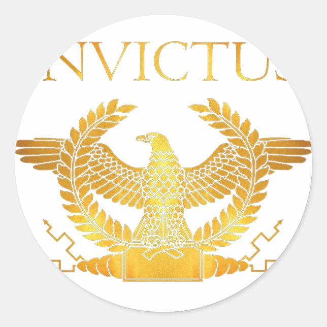 Adesivo logotipo da águia do ouro invictus (Frente)