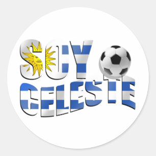 Adesivo Logotipo da bola de futebol do Futebol Soy Celeste