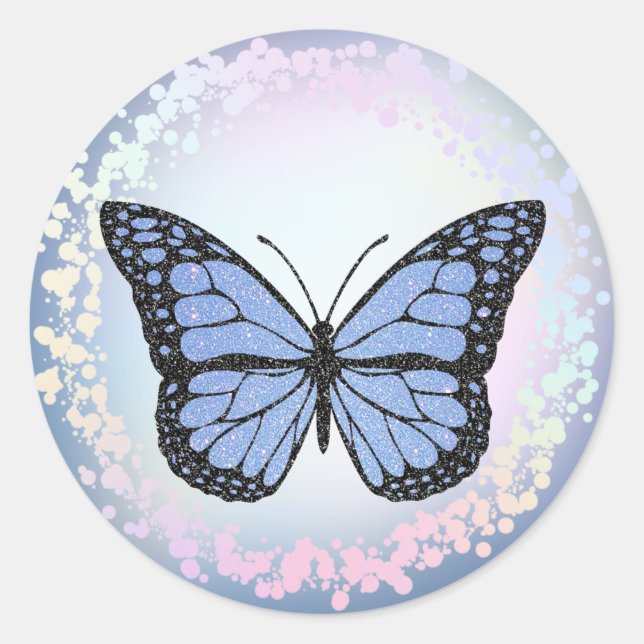Adesivo logótipo da borboleta azul (Frente)