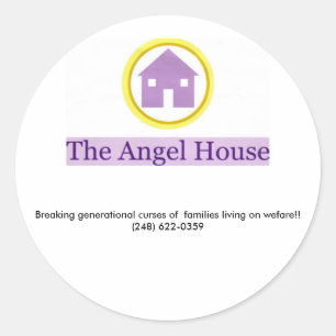 Adesivo logotipo da casa do anjo, quebrando pragas