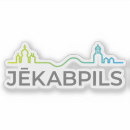Adesivo Logotipo da cidade de Jēkabpils, Letônia