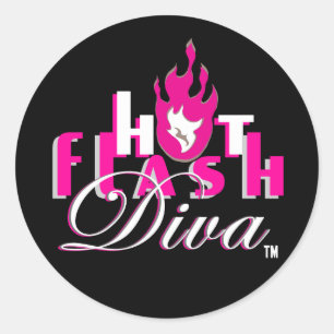 Adesivo Logotipo da diva do flash quente para Bkg escuro