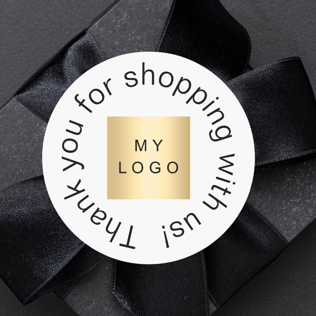 Adesivo Logotipo da empresa — obrigado simples (Criador carregado)