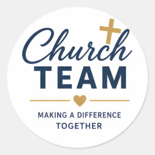 Adesivo Logotipo da Equipe da Igreja para Membros da Equip