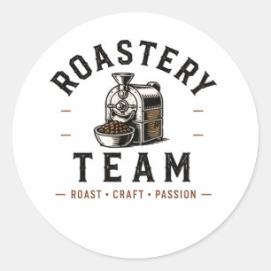 Adesivo ☕ Logotipo da Equipe da Torrefação de Café ☕