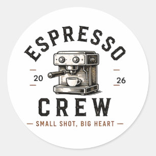 Adesivo ☕ Logotipo da Equipe de Café Espresso Crew ☕