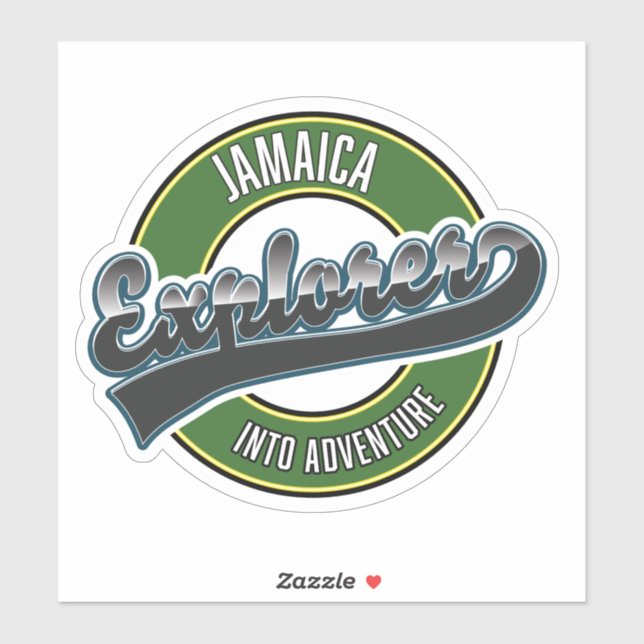 Adesivo logotipo da Jamaica Explorer into Adventure (Folha)
