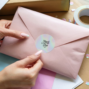 Adesivo Logotipo da marca do arco-íris holográfico hic mod