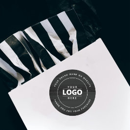 Adesivo Logotipo da marca Pincel Branco Negro Obrigado Clá