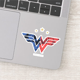 Adesivo Logotipo da Mulher Maravilha Moderno e Retro em Ca