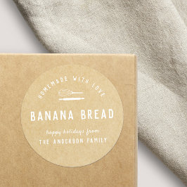 Adesivo Logotipo da padaria Férias Baking Gift Kraft