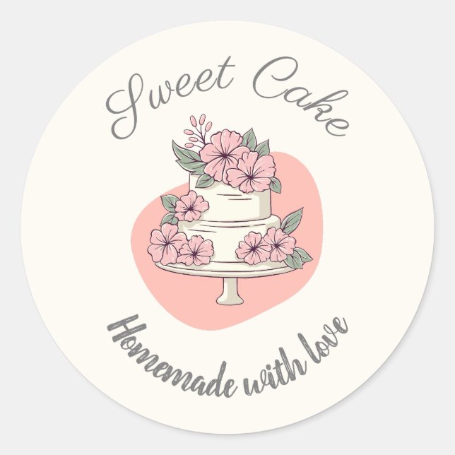 Adesivo Logotipo da Padaria Sweet Cake (Frente)