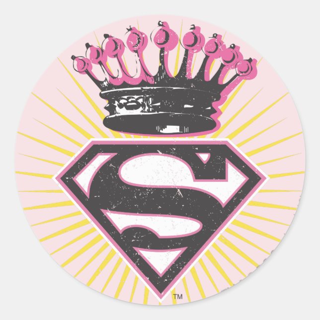 Adesivo Logotipo da Supergirl com Coroa (Frente)