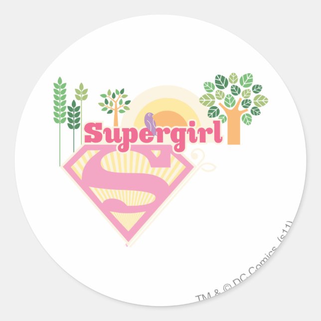 Adesivo Logotipo da Supergirl Nature (Frente)