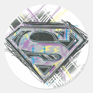 Adesivo Logotipo da Supergirl Scribbles