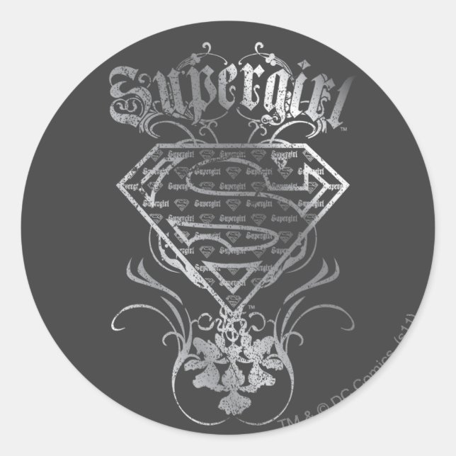 Adesivo Logotipo da Supergirl Silver (Frente)