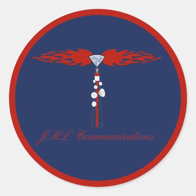 Adesivo Logotipo da Torre de Comunicações JML (Frente)