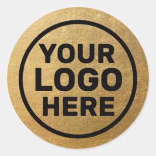 Adesivo Logotipo de adição Dourado moderno