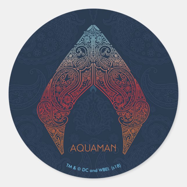 Adesivo Logotipo de Aquaman | Paisley Aquaman (Frente)
