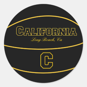 Adesivo Logotipo de basquetebol da Califórnia em Long Beac