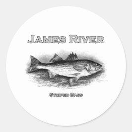 Adesivo Logotipo de Bass Strike do James River Vintage
